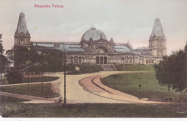 Alexandra Palace in 1875, rebuilt after the fire that destroyed it 2 weeks after its completion in 1873.