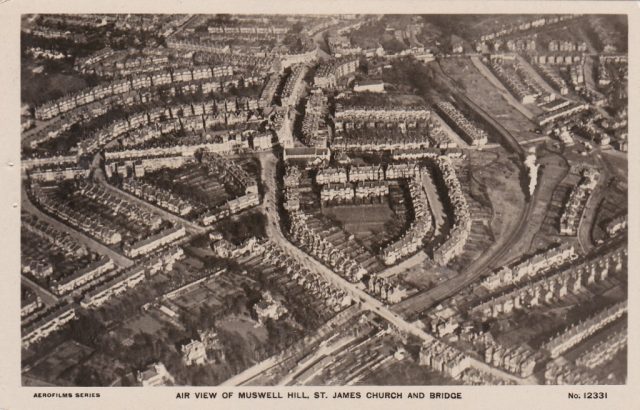 Muswell Hill Railway Line taken by Aerofilms Ltd, 1925